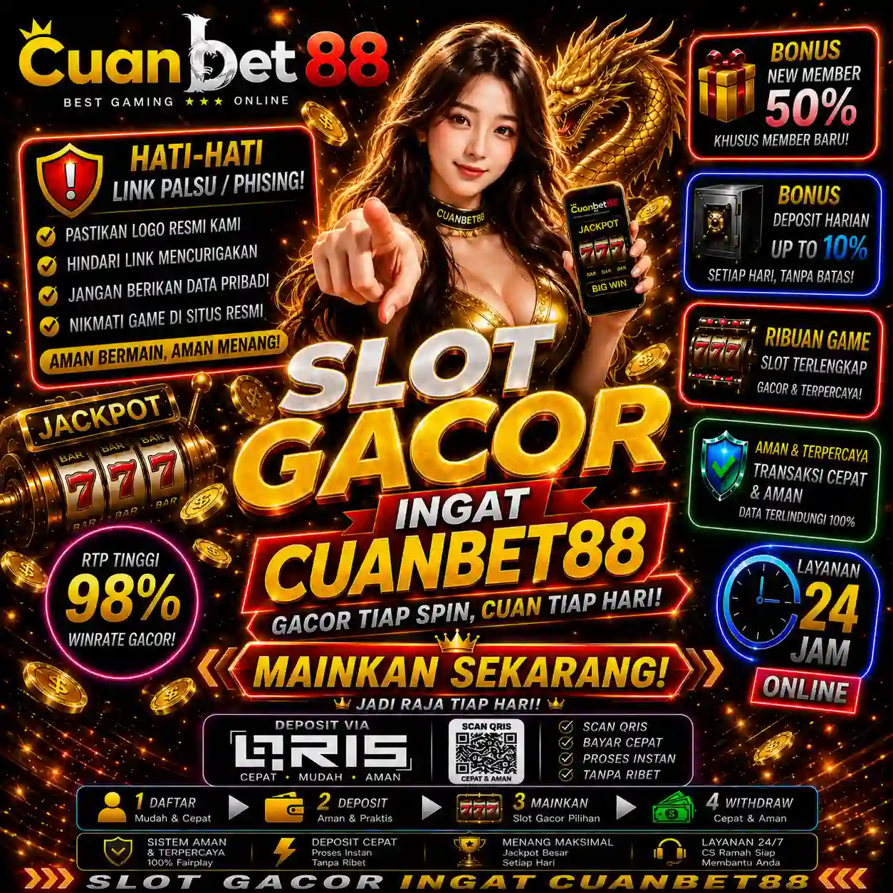 CUANBET88: Andalan Link Slot Gacor Hari Ini Situs Slot88 Resmi Gampang Menang